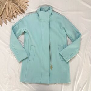 J. Crew Collection Tiffany Blue Mint Stadium Cloth Cocoon Wool Jacket Coat 8